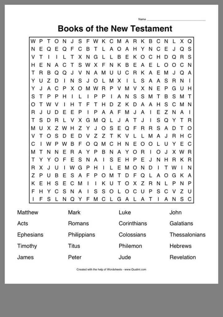 Pin By Danielle Ward On Diy Books Of The New Testament Word Search 