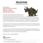 PrimaryLeap co uk Fact Sheet Triceratops Worksheet Dinosaur
