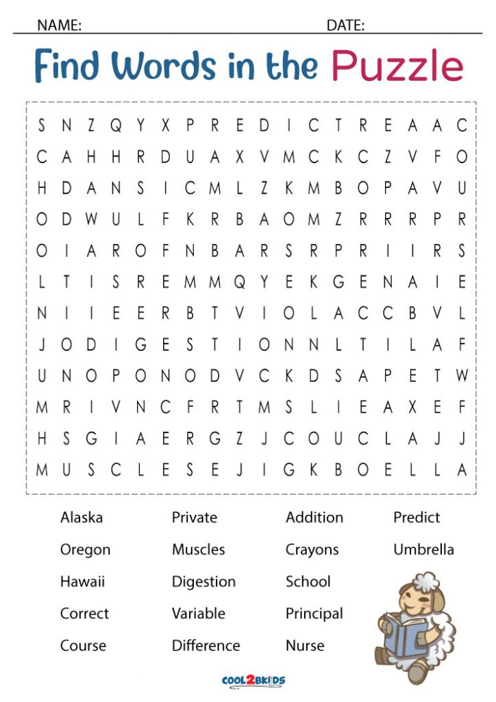 Printable 5th Grade Word Search Cool2bKids