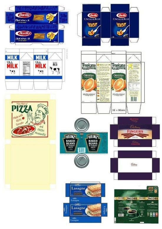 Printable Assorted Food Labels miniaturefurniture Printable Assorted 