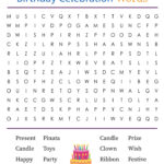 Printable Birthday Word Search Cool2bKids