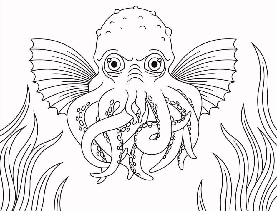 Printable Cthulhu Coloring Page Free Printable Coloring Pages For Kids