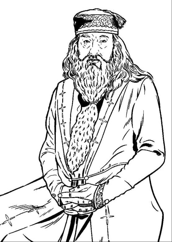 Printable Dumbledore Coloring Pages Harry Potter Coloring Pages