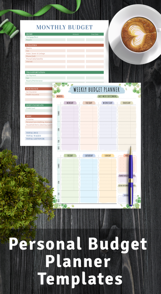 Printable Personal Budget Planner Templates Download PDF