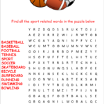 Printable Sports Word Search For Kids Activity Shelter