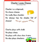 Reading Comprehension Worksheet Chester Loves Cheese