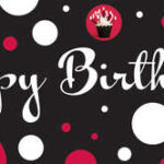 Red And Black Birthday Banner Cupcake Theme