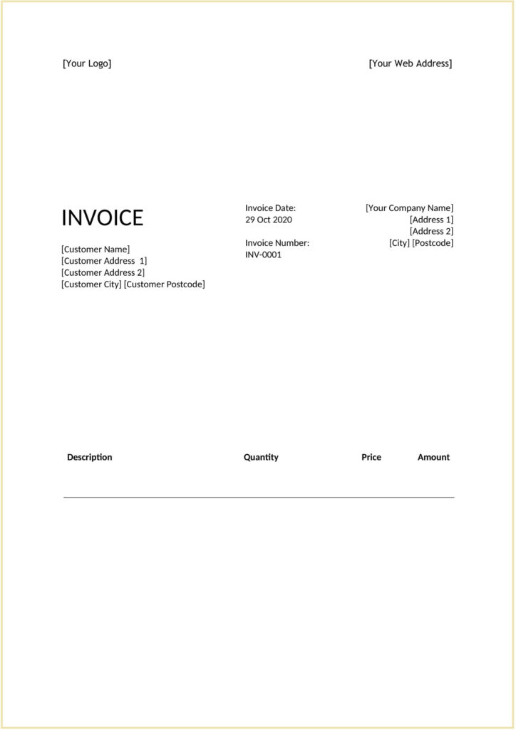 Sample Small Business Invoice Template GeneEvaroJr