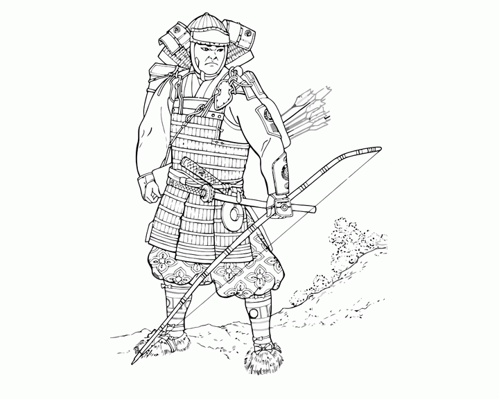 Samurai Coloring Pages To Download And Print For Free