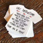Set Of 24 T shirt Care Cards Care Instructions Shirt Tags Labels