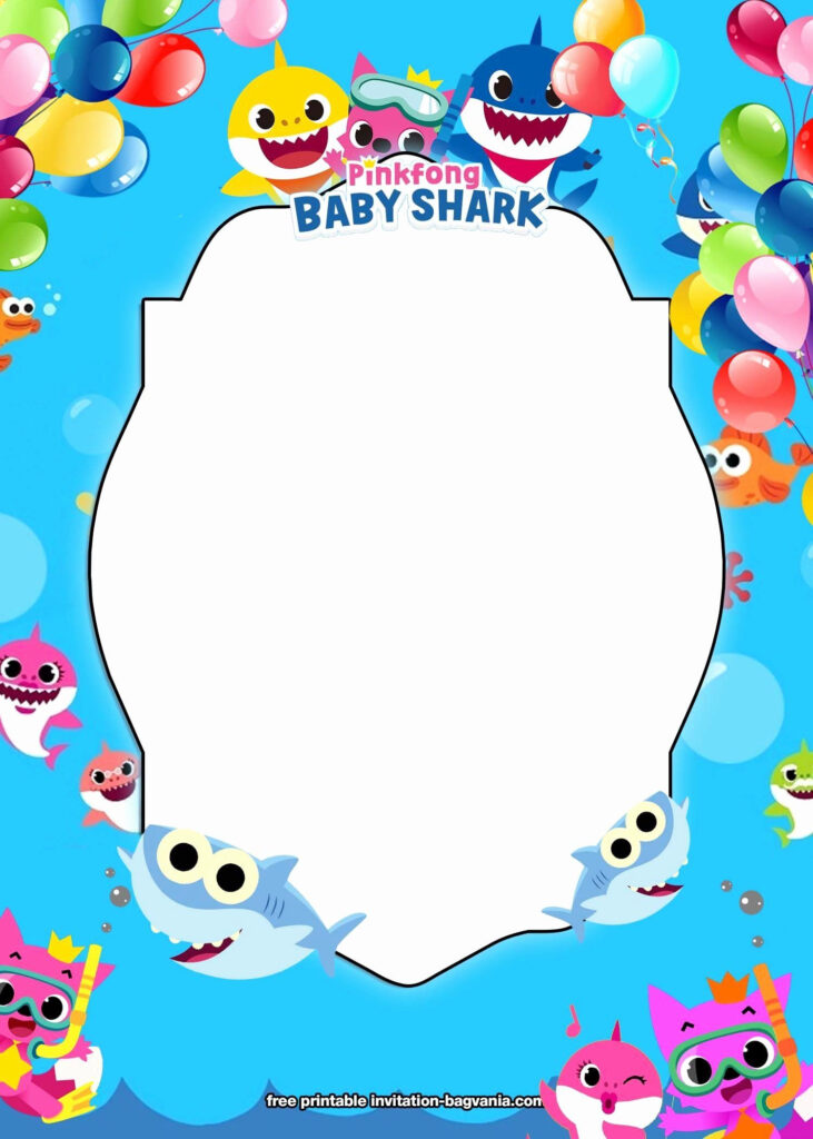 Shark Birthday Invitation Free Printables New Free Printable Baby Shark 