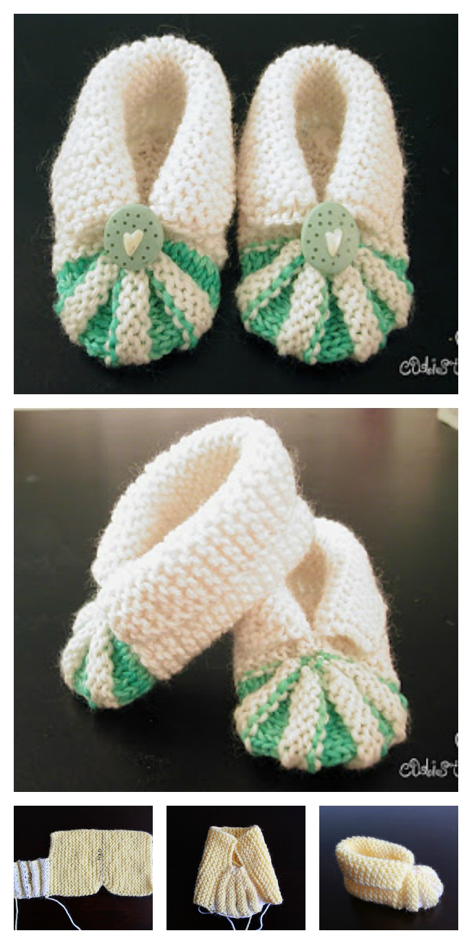 Simple And Cute Baby Knitting Booties Free Pattern