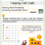 Solving Word Problems Involving Coordinate Plane 5th Grade Worksheets