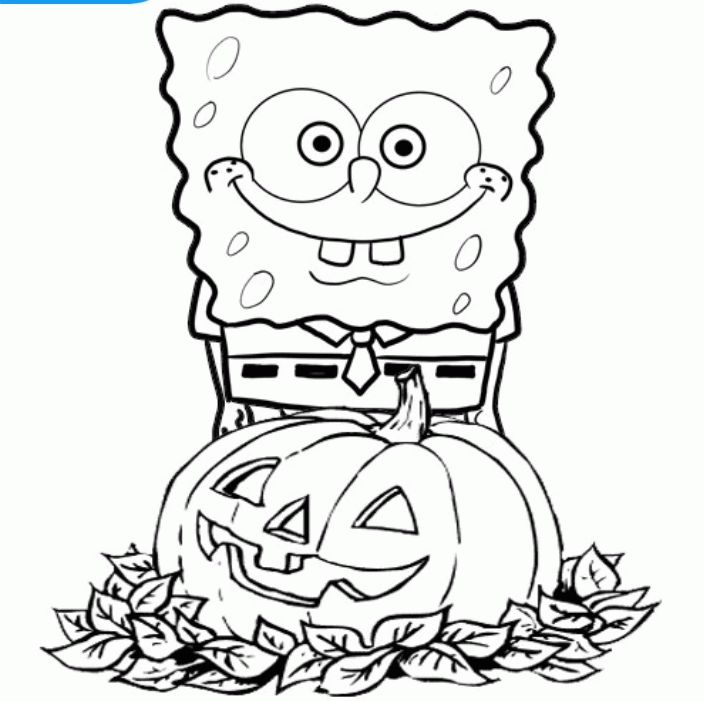 Spongebob Halloween Coloring Pages Coloring Home