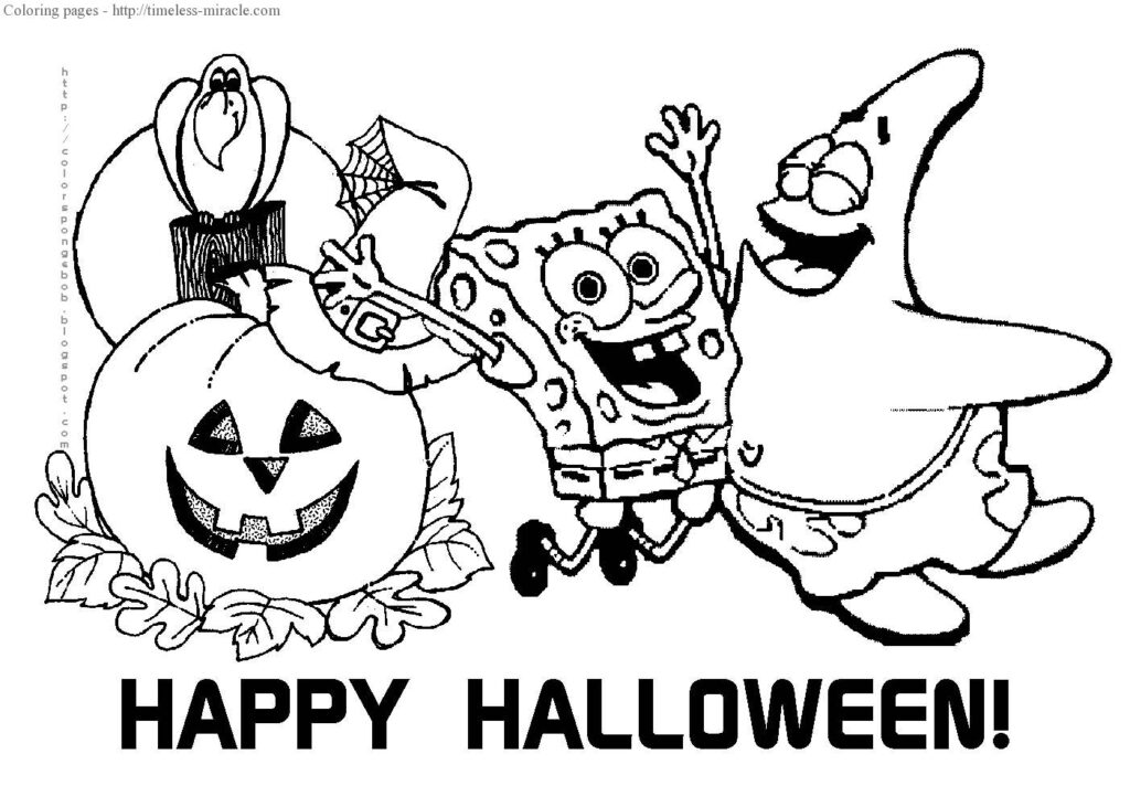 Spongebob Halloween Coloring Pages Timeless miracle
