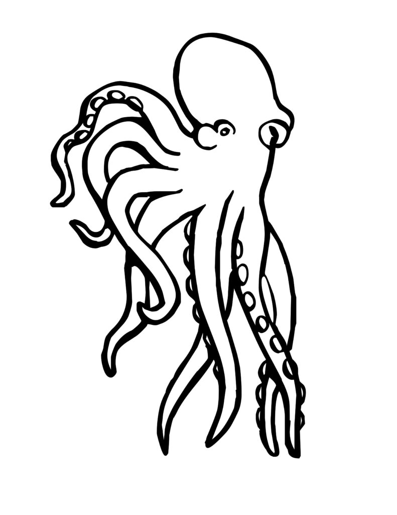 Squid Coloring Pages To Download And Print For Free