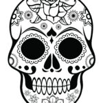 Sugar Skull Coloring Page Skull Coloring Pages Skull Stencil Skull