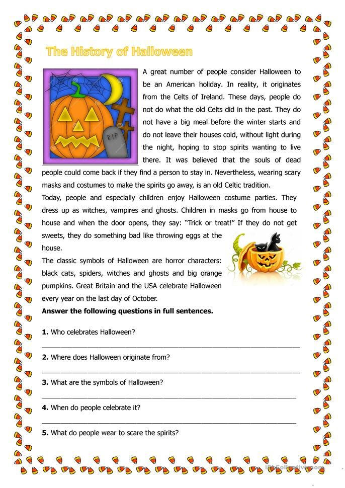 The History Of Halloween English ESL Worksheets Halloween History 