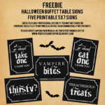 The Perfect Card FREEBIE Printable Halloween Buffet Table Signs