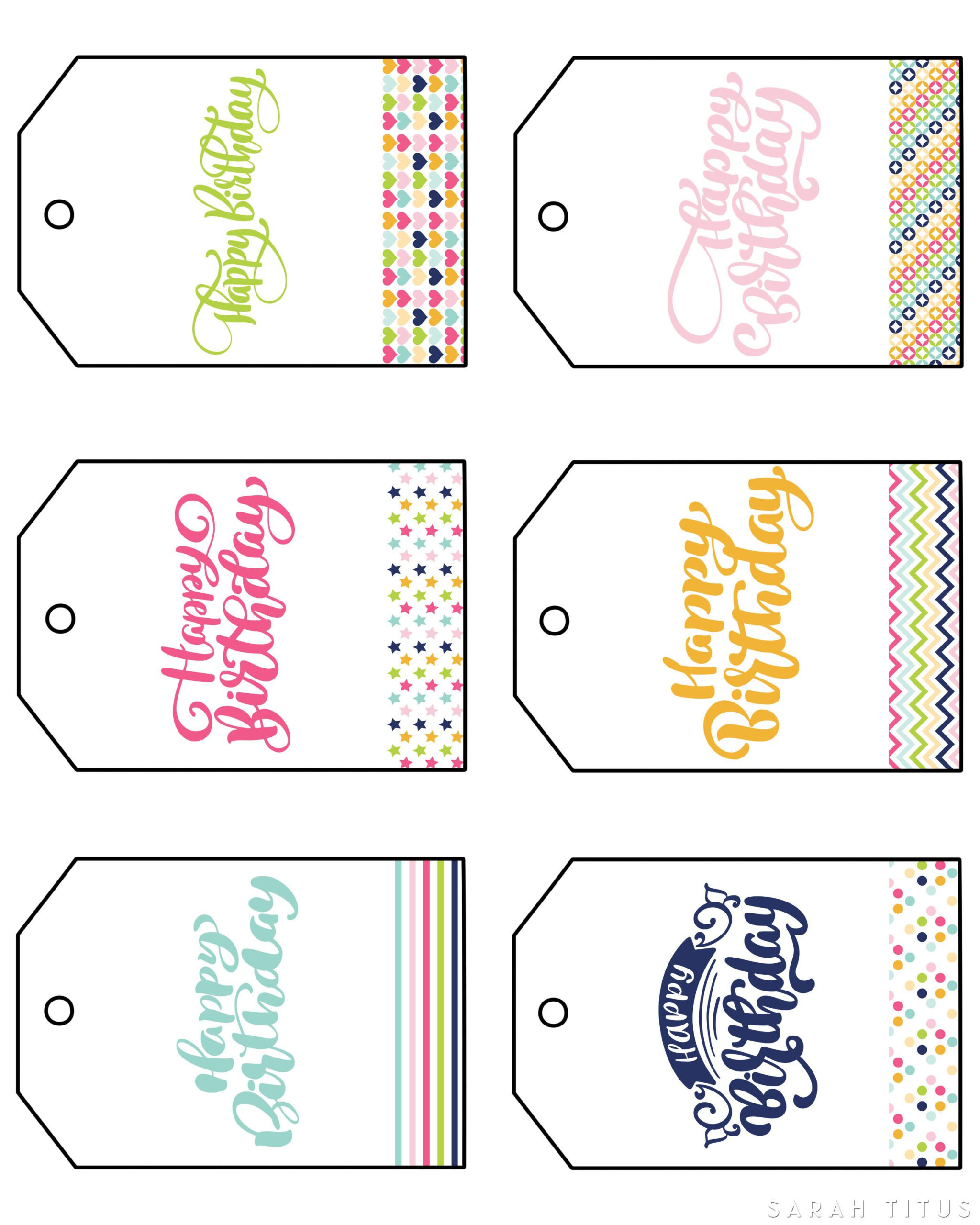 These Free Printable Happy Birthday Gift Tags Are Different Than The