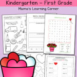 Valentine Worksheets For Kindergarten And First Grade Mamas Learning