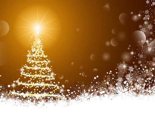 Vector Gold Christmas Background