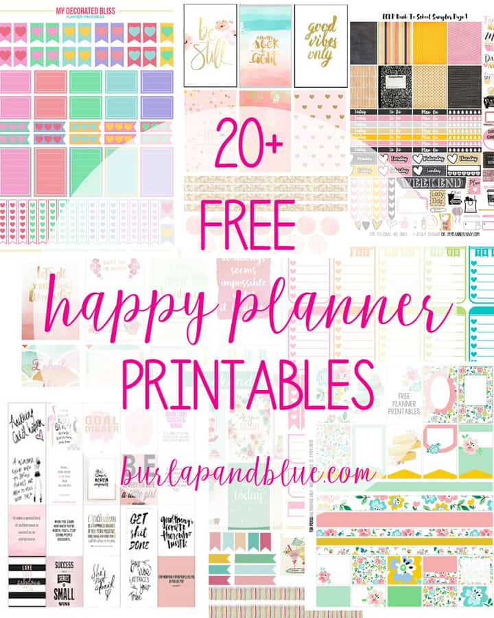 Weekly Planner Printables Free For Your Happy Planner 